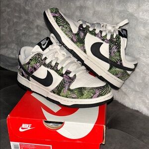 Nike Dunk Low with Black and Purple Accents